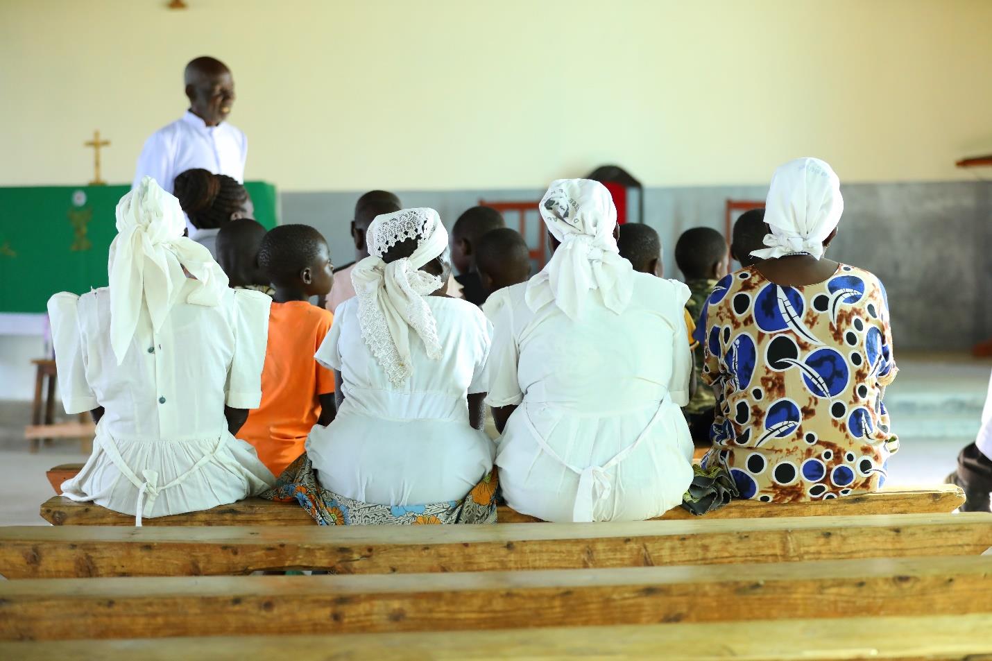 Group of people in a church