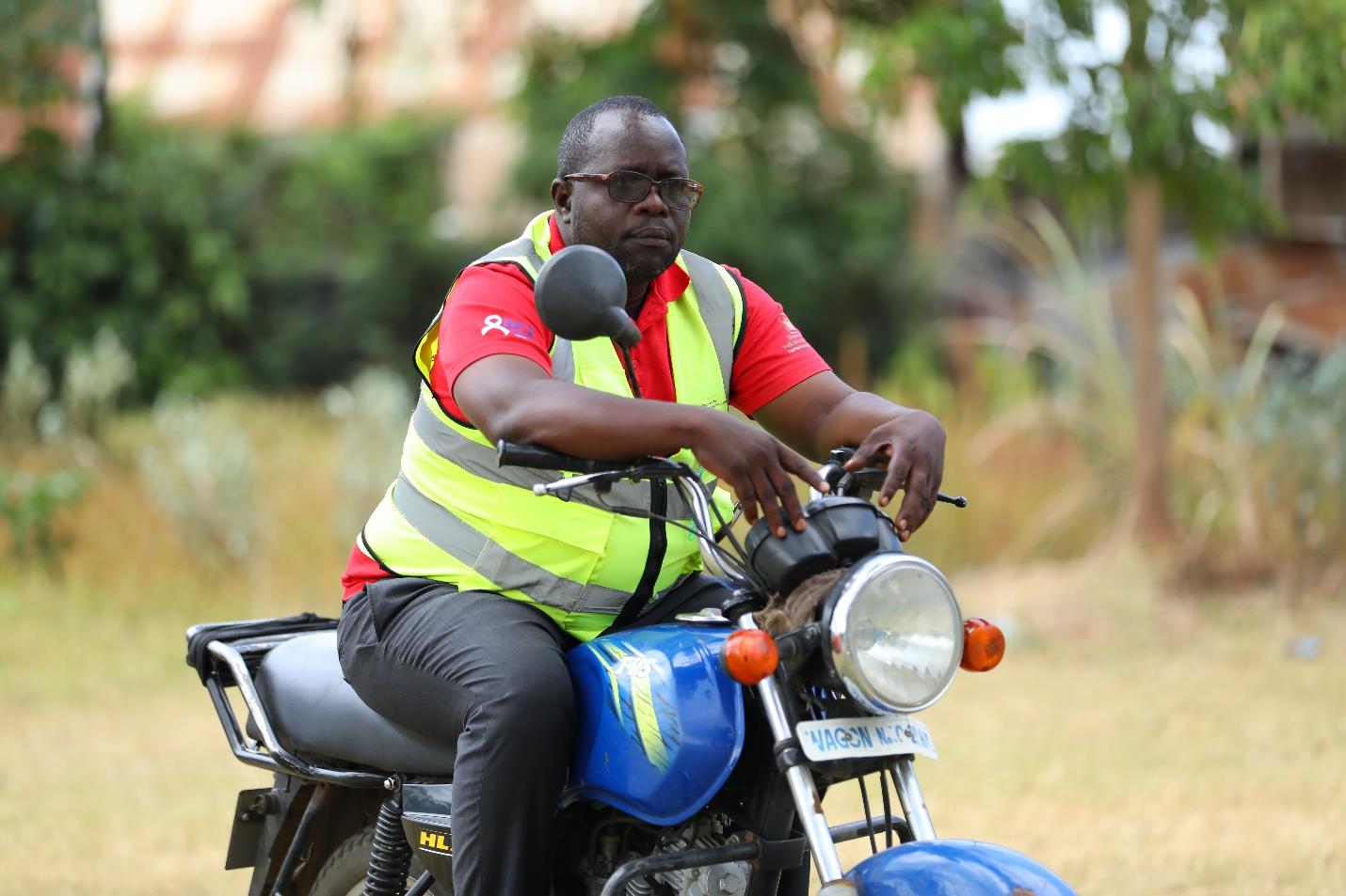Man on a motorcycle